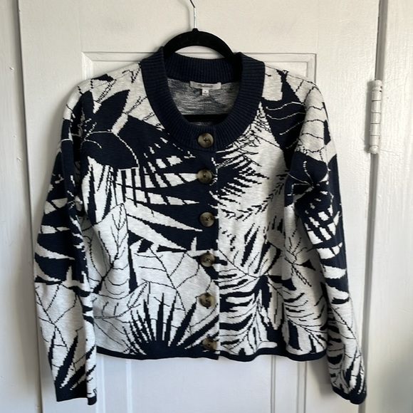 Madewell Broadway Cardigan Sweater in Tropical Vacation - Picture 4 of 10